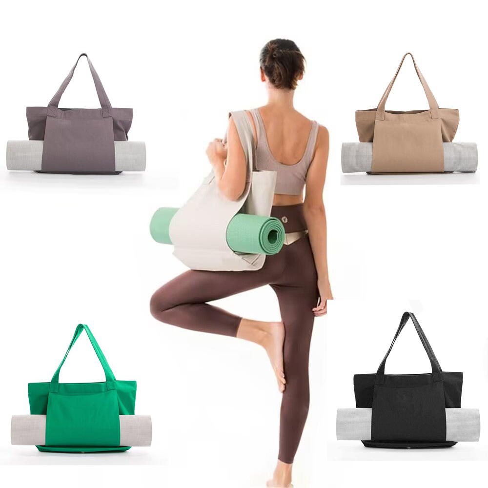 Pilate Yoga Workout - Canvas yogamat-tas, grote schoudertas, draagbare opbergtas