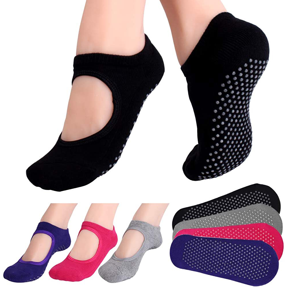 Pilate Yoga Workout - Backless antislip Fitness Pilates Sokken Katoen
